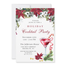 レッドポインセティアクリスマスホリデーカクテルパーティー