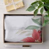 レッドポインセティアクリスマスホリデーティッシュペーパー 薄葉紙 (ギフト)