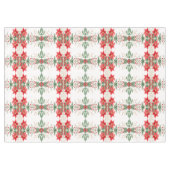 レッドポインセティアクリスマスホリデーテーブルクロス テーブルクロス (正面(横))