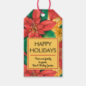 レッドポインセティアスクリスマスフローラ ギフトタグ