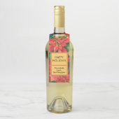 レッドポインセティアスクリスマスフローラ ボトルネックタグ (ボトル)