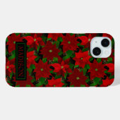 レッドポインセティアスクリスマス Case-Mate iPhoneケース (裏面 (横))