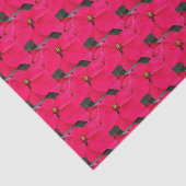 レッドポインセティアスフローラルパターンティッシュペーパー 薄葉紙 (詳細)