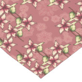 レッドポインセティアス&スノーフレークスクリスマスウィンター ショートテーブルランナー (コーナー)