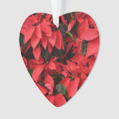 レッドポインセティアスIIクリスマスホリデーフローラ オーナメント (正面)