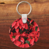 レッドポインセティアスIIクリスマスホリデーフローラ キーホルダー (裏面)
