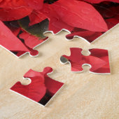 レッドポインセティアスIIクリスマスホリデーフローラ ジグソーパズル (側面)