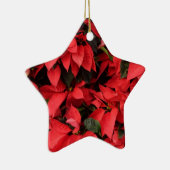 レッドポインセティアスIIクリスマスホリデーフローラ セラミックオーナメント (右)