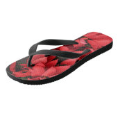 レッドポインセティアスIIクリスマスホリデーフローラ ビーチサンダル (アングル)