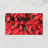 レッドポインセティアスIIクリスマスホリデーフローラ 名刺 (裏面)