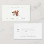 レッドポインセティアパインコーンフェスティバルギフト券 名刺 (正面/裏面)