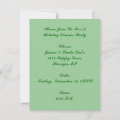 レッドポインセティアブーケホリデーパーティ招待状 招待状 (裏面)