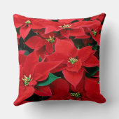 レッドポインセティアホリデイ クッション (裏面)