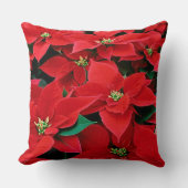 レッドポインセティアホリデイ クッション (正面)