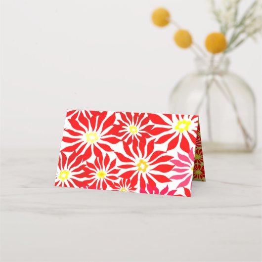 レッドポインセティアホリデーカスタム座席表 プレイスカード (裏面)