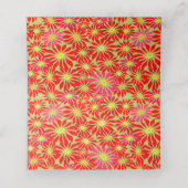 レッドポインセティアホリデーカスタム座席表 プレイスカード (内部開封)