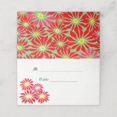 レッドポインセティアホリデーカスタム座席表 プレイスカード (外部開封)