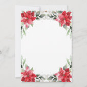 レッドポインセティアホリークリスマスホリデーオープンハウス 招待状 (裏面)