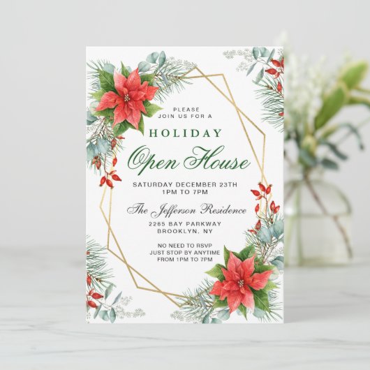 レッドポインセティアホリークリスマスホリデーオープンハウス 招待状 (スタンド正面)