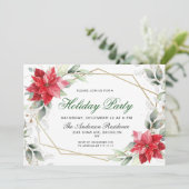 レッドポインセティアホリークリスマスホリデーパーティー 招待状 (スタンド正面)