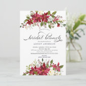レッドポインセティアホリーブライダルシャワーブランチ 招待状 (スタンド正面)