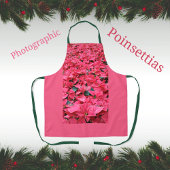 レッドポインセティアボタニカルクリスマスホリデー エプロン