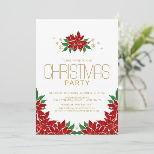 レッドポインセティシアクリスマスパーティー 招待状 (スタンド正面)