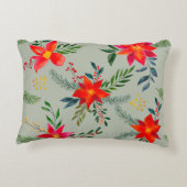 レッドポインセティシアクリスマスフローラ アクセントクッション (裏面)