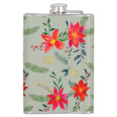 レッドポインセティシアクリスマスフローラ フラスク (裏面)