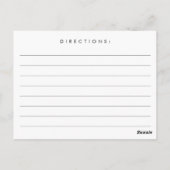 レッドポインセティシアクリスマスブライダルシャワーレシピカード ポストカード (裏面)