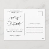 レッドポインセティシアクリスマスホリディポストカード シーズンポストカード (裏面)