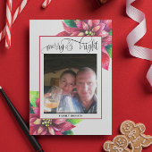 レッドポインセティシアクリスマスホリディポストカード シーズンポストカード