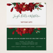 レッドポインセティシアクリスマスホリデーショップパービジネス (正面&裏面)