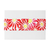 レッドポインセティシアフラワーズ招待状用帯 招待状ベリーバンド (裏面例)