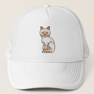 レッドポイントのビルマン/ラグドール かわいいキャラクター猫 キャップ