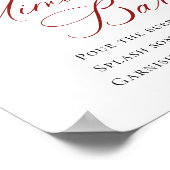 レッドポエレガントインセッティアミモザバー結婚ズ ポスター (角)