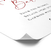 レッドポエレガントインセッティアミモザバー結婚ズ ポスター (角)