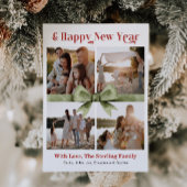 レッドポエレガントインセティアホリディフォトカード シーズンカード