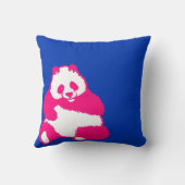 レッドポップ・アートのパンダインクブルー装飾用クッション クッション (裏面)