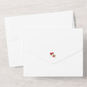 レッドポピズホワイトツーベ結婚ンションズオールインワン オールインワン招待状 (裏面)