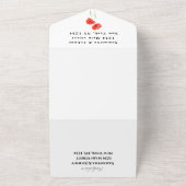 レッドポピズワイルドフラワーウォーターの色結婚フローラ オールインワン招待状 (外側)