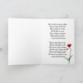 レッドポピーとカタテール誕生日 カード (内部)