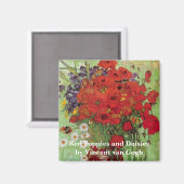 レッドポピーとデイジーズバイビンセント・ヴァン・ゴッホ マグネット (正面/裏面)