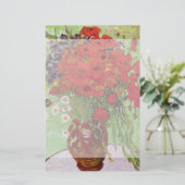 レッドポピーとデイジーズバイビンセント・ヴァン・ゴッホ 便箋 (スタンド正面)