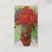 レッドポピーとデイジーズバイビンセント・ヴァン・ゴッホ 名刺 (裏面)