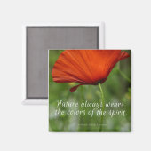 レッドポピーエマーソン引用文 マグネット (正面/裏面)