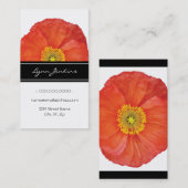 レッドポピーエレガントズビジネスカード 名刺 (正面/裏面)