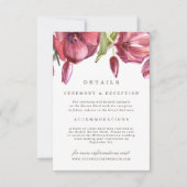 レッドポピーエレガントズフォーマルフローラ結婚詳細 招待状 (正面)