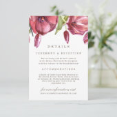 レッドポピーエレガントズフォーマルフローラ結婚詳細 招待状 (スタンド正面)