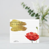 レッドポピーカスタム共有メモリ葬儀カード (スタンド正面)